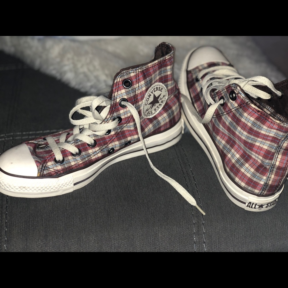 New w/o box unique plaid converse! Women’s size 7